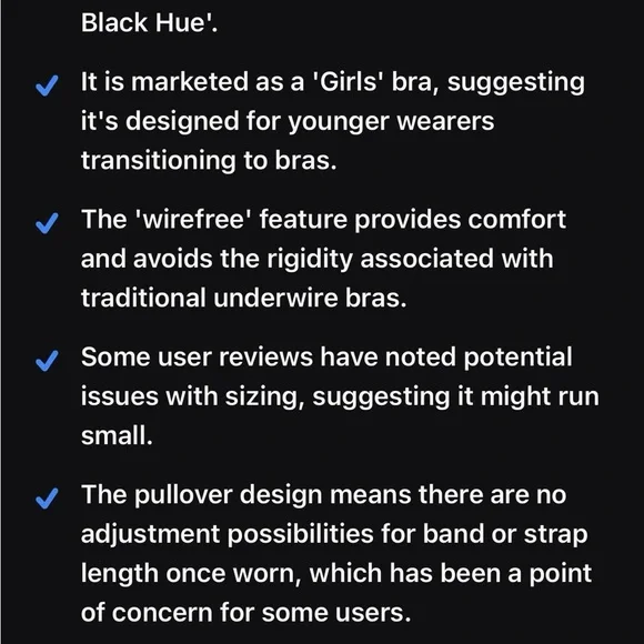 Vanity Fair Teens Wirefree Tan & Black Bra - Picture 10 of 11